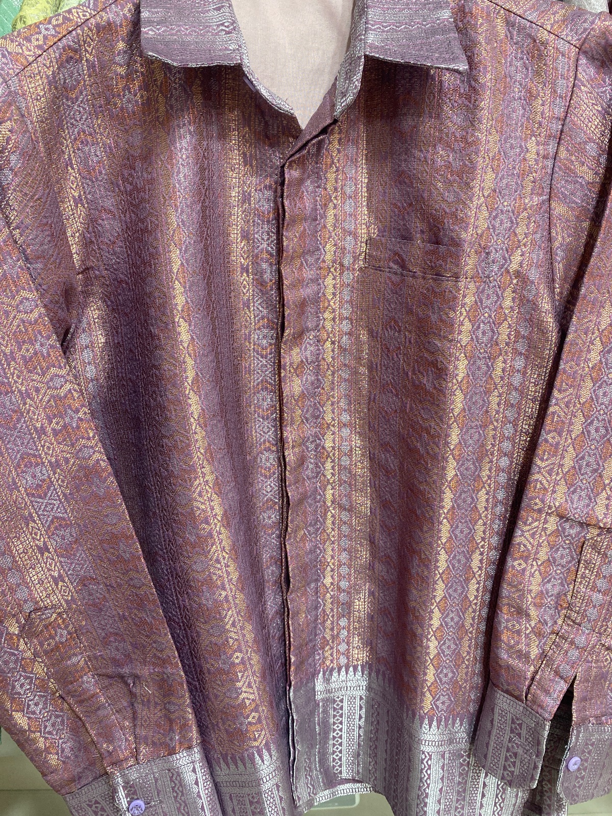 Kemeja Lavender Etnik sz M