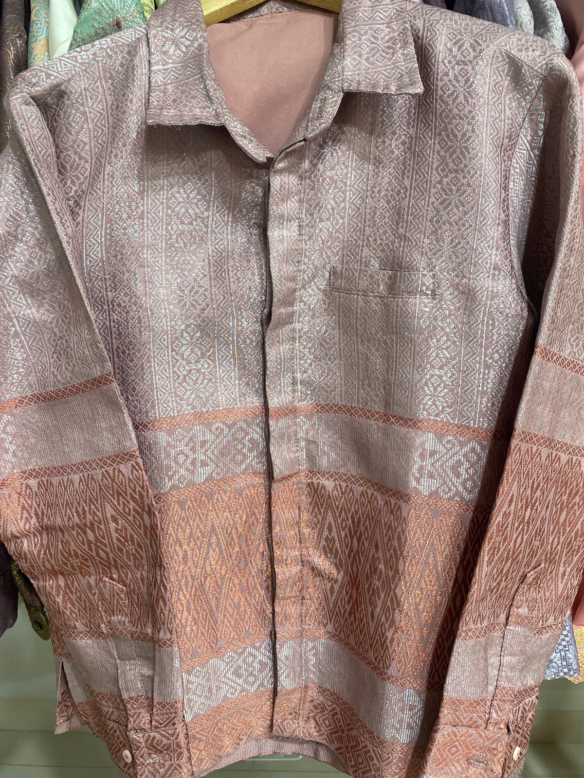 Kemeja Dusty Peach Silver sz L